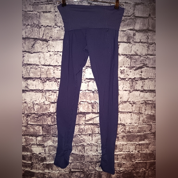 Lululemon Fold waist Yoga Pants Blue sz Small - Picture 2 of 2